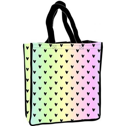 Szives hologrammos shopping bag 34 cm